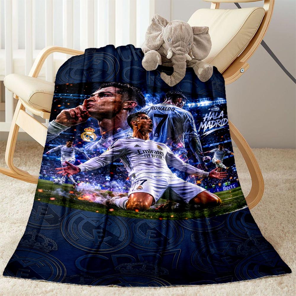 Cristiano Ronaldo 63 Blanket Comfortable Perfect for Office Bed Livingroom Four Seasons Universal Warmthful Decor Gift for Travel Home Birthdays