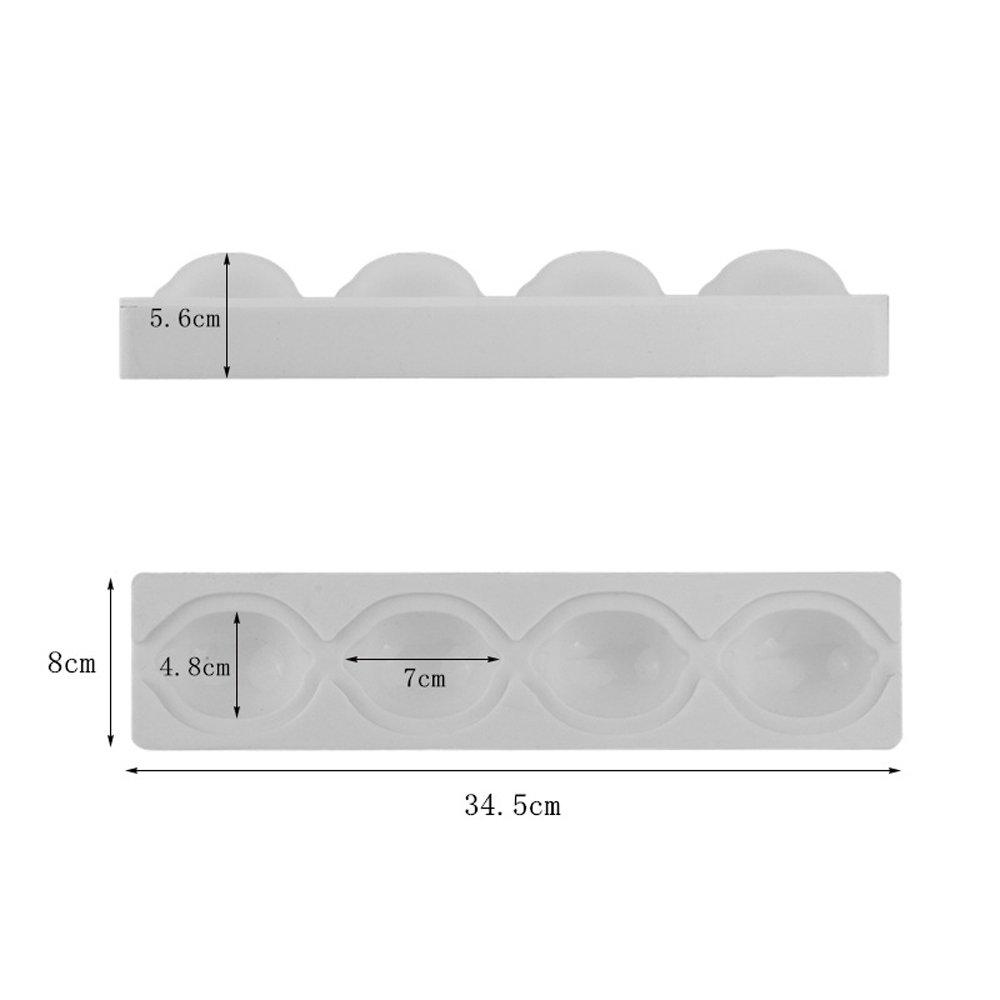 Stylish Mousse Cake Mold, Dessert, Chocolate, Baking Mold, French Pastry, Ice Cream Tool, Multi-Purpose Silicone Mold (4-Cavity 3D Lemon Shape)