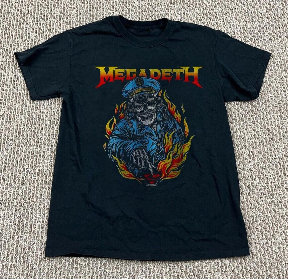 Rare Megadeth Vic Rattlehead T-shirt Unisex Black Cotton T-shirt Size S-5XL