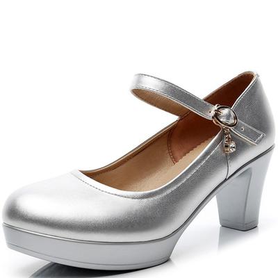 Туфли на высоком каблуке 4 см, 6 см, 8 см, 10 см. Туфли-лодочки на платформе. Весенние новые модные туфли с пряжкой. Черные туфли. Женские водонепроницаемые туфли из искусственной кожи.