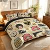 Spy Family Pattern Bedding Quilt Set Quilt Cover Pillowcase Home Birthday Gift(1 * duvet cover + 2 * pillowcase, without core)