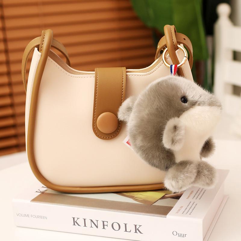Cute And Fluffy Plush Animal Character Keychain Ideal For Bag Charm And Gift