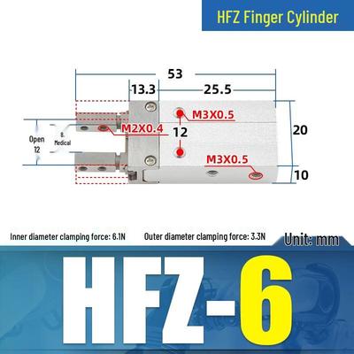Пневматический пальцевый захват Chuangsiyi HFZ6