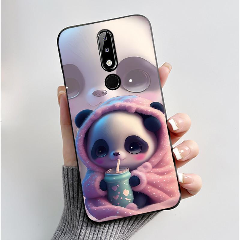 Популярный черный чехол для телефона в стиле INS для Nokia 5.1 Plus/Nokia X5, противоударный, защищающий от царапин, с узором «Лунное Закатное Сияние»
