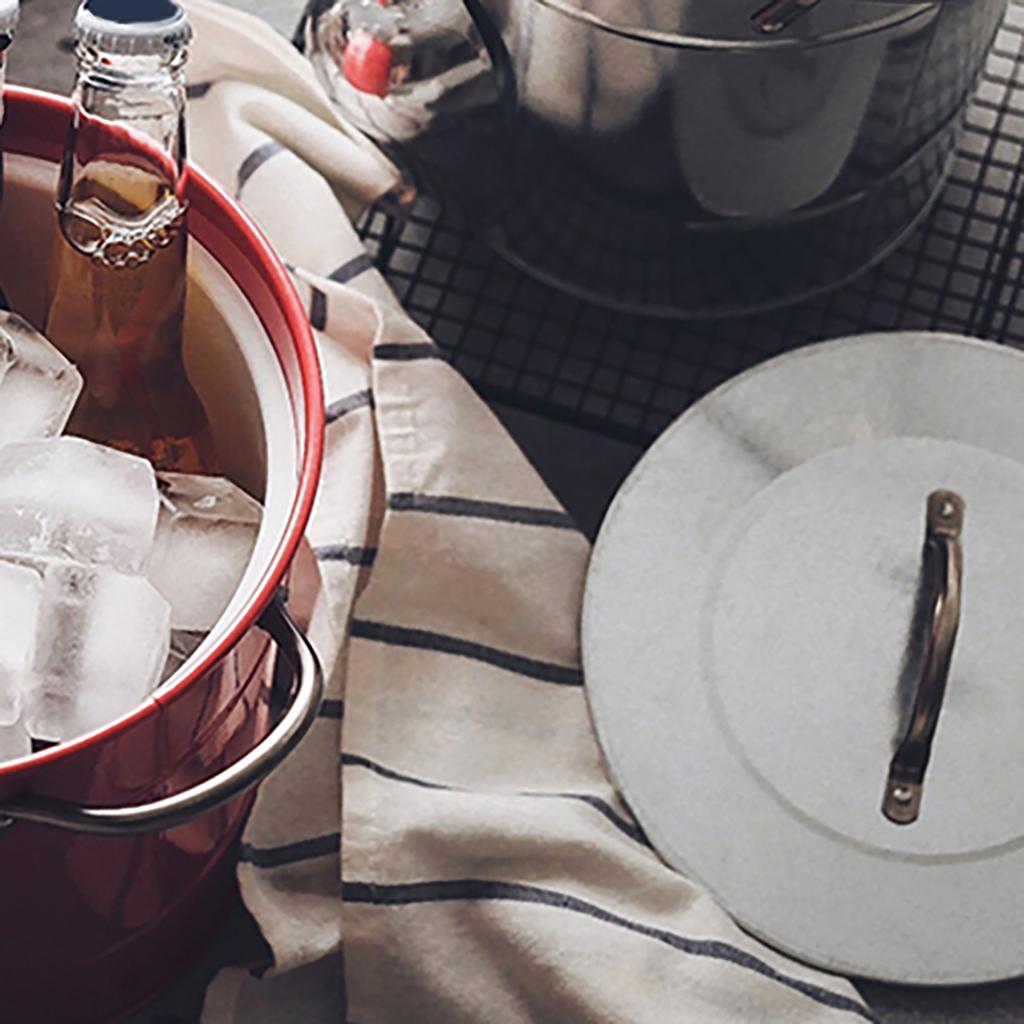 Металлическое круглое ведро для шампанского с двойными ручками, ведро для льда с ложкой и крышкой, емкость для напитков, охладитель для напитков, винные принадлежности