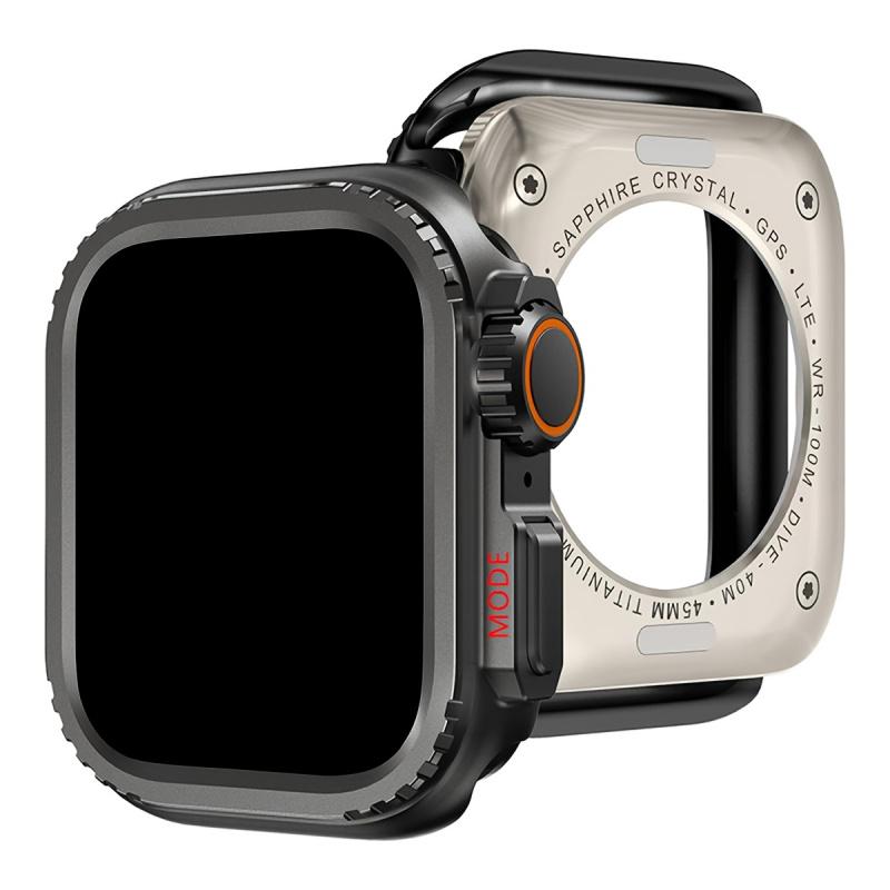 Металлический корпус Ultra Look для iWatch Series 9/8/7/6/5/4/SE2/SE 44/45 мм Защитные элементы для Apple Watch + Комплект для обновления Ultra 2/1