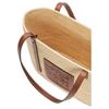 Loewe Basket Woven Square Raffia And Calfskin Leather Tote Bag Women Tote Bags Natural Walnut A223099X02-9943