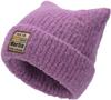 Autumn and winter new wool blended cat ear folded warm wool hat mixed color knitted hat