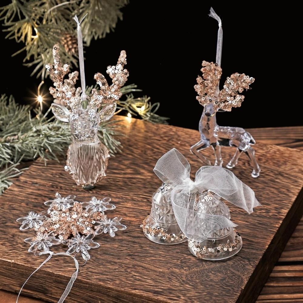 Christmas Reindeer Pendant Snowflake Ballet Girl Xmas Tree Pendants Party Decor