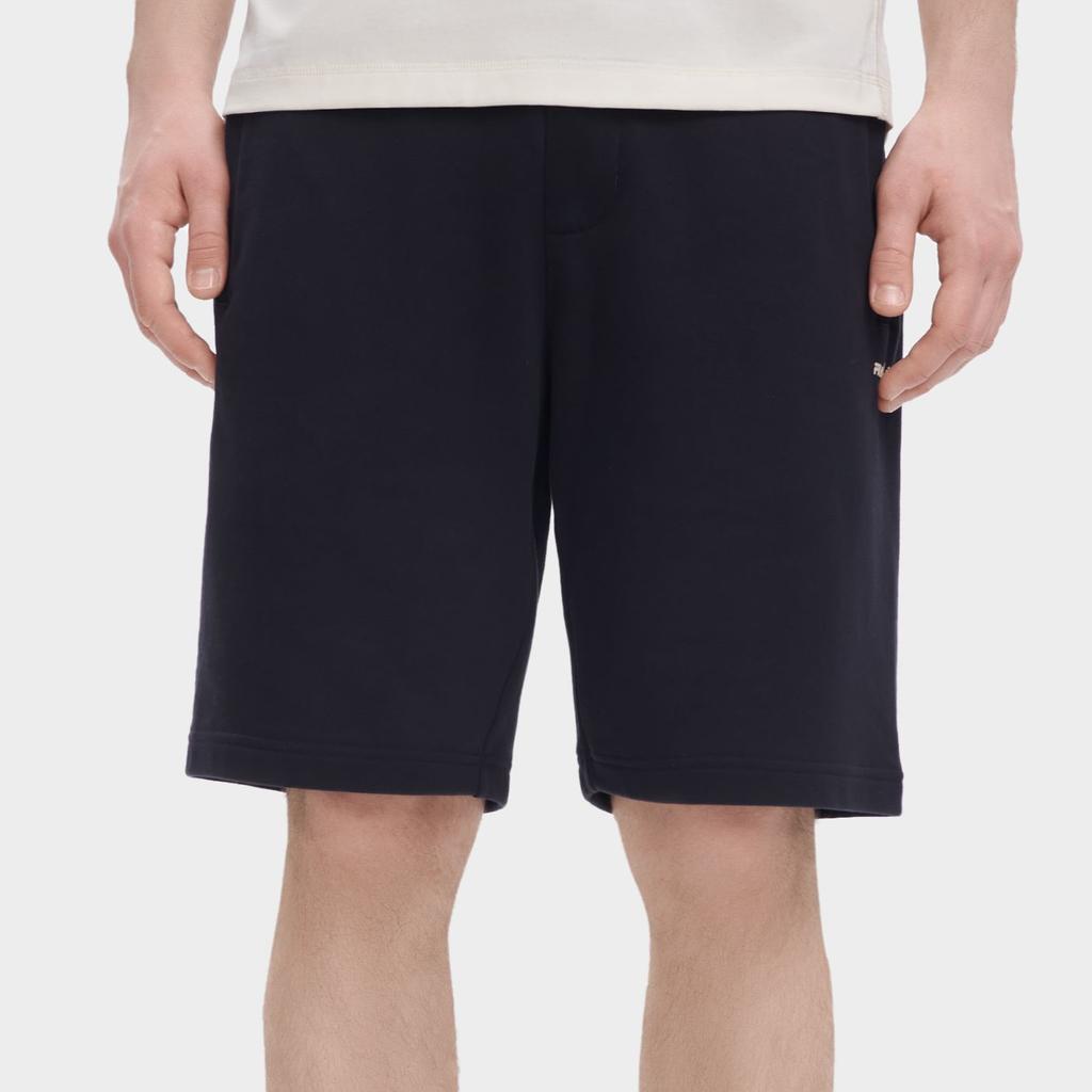 Fila X Études Collaboration Solid Color Letter Logo Print Mid Waist Drawstring Straight Leg Sports Shorts Men Shorts Legendary-Blue F11M326601F-NV