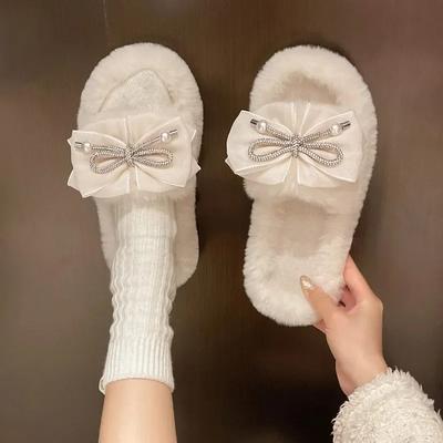 Мода 2024 года, новые туфли для женщин, женские тапочки без застежек, модные повседневные тапочки с бабочкой, горячая распродажа, тапочки на плоской подошве с открытым носком