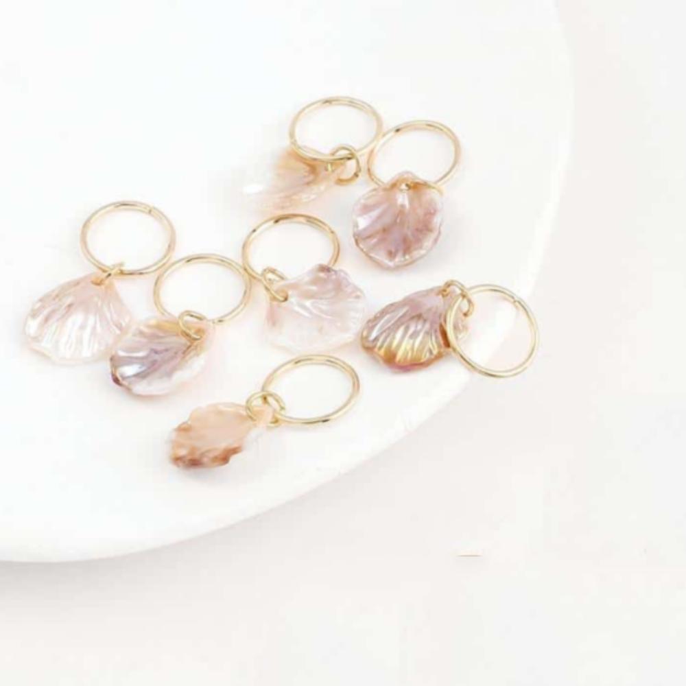 20 шт. Бусины для плетения волос, дредов, головной убор, трубки для плетения волос, набор колец для волос с ракушками для косичек