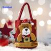 Рождественский подарок Сумочка Портативная ручка Мультфильм 3D Санта-Снеговик Лось Медведь Прочная ткань Многоразовая продуктовая конфета Вечеринка Подарочная сумка