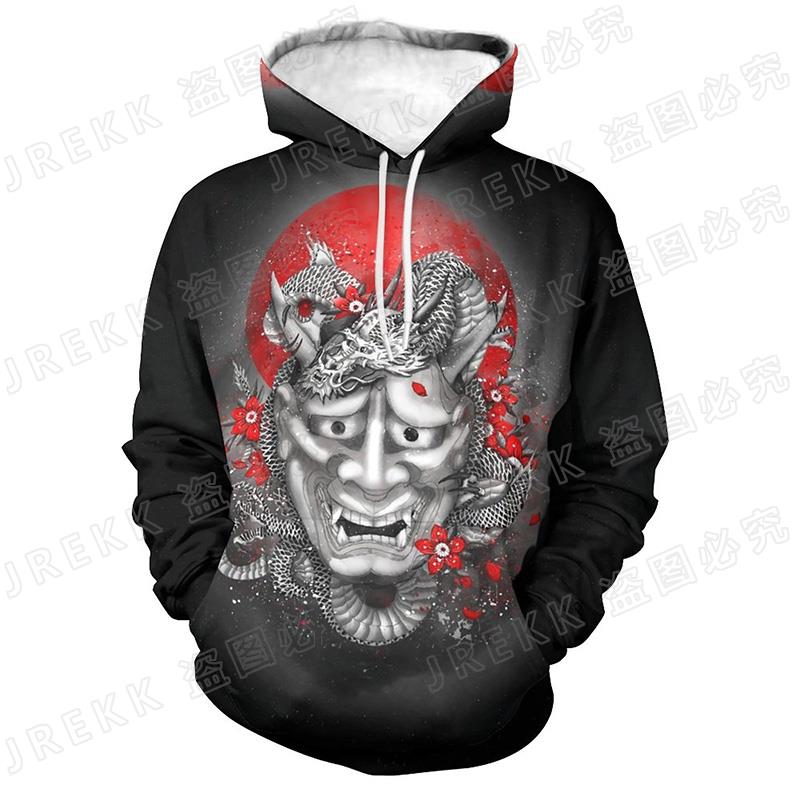 Spring Autumn Japan Ronin Samurai 3D Print Hoodies Men Women Children Hooded Harajuku Cool Swearshirts Fashion Streetwear