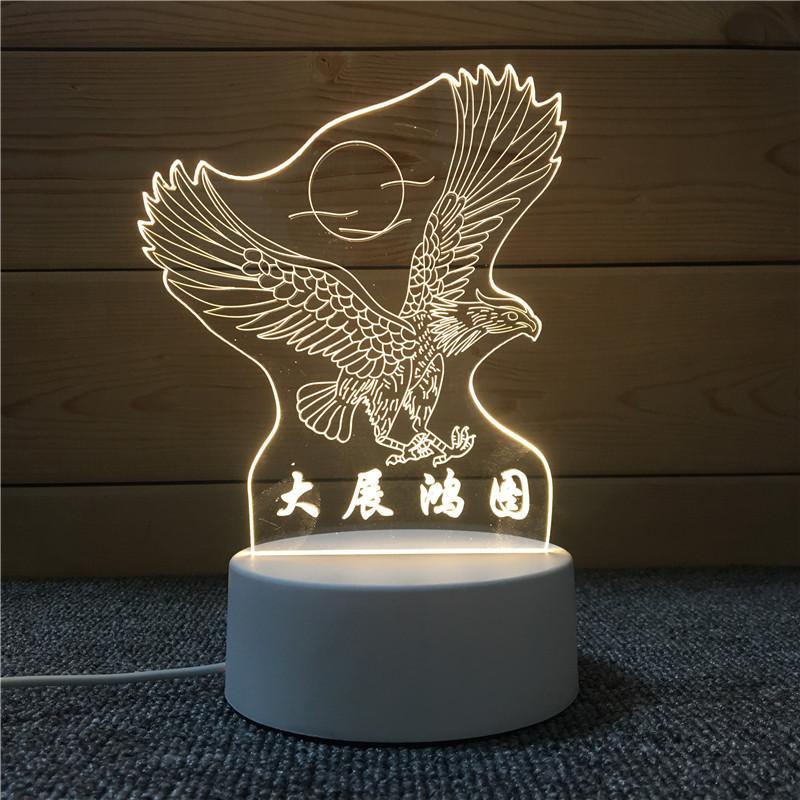 3D Визуальный Ночник Акриловая Настольная Лампа Для Спальни Домашний Декор Подарок на Выпускной