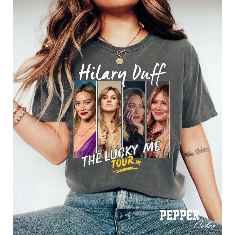 Vintage Hilary Duff Comfort Colors Shirt The Lucky Me Tour 2026 TShirt Lizzie McGuire Merch Tee Gift for Fans