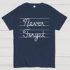 Cursive - Never Forget Cotton Summer Casual Cool Loose T-Shirt