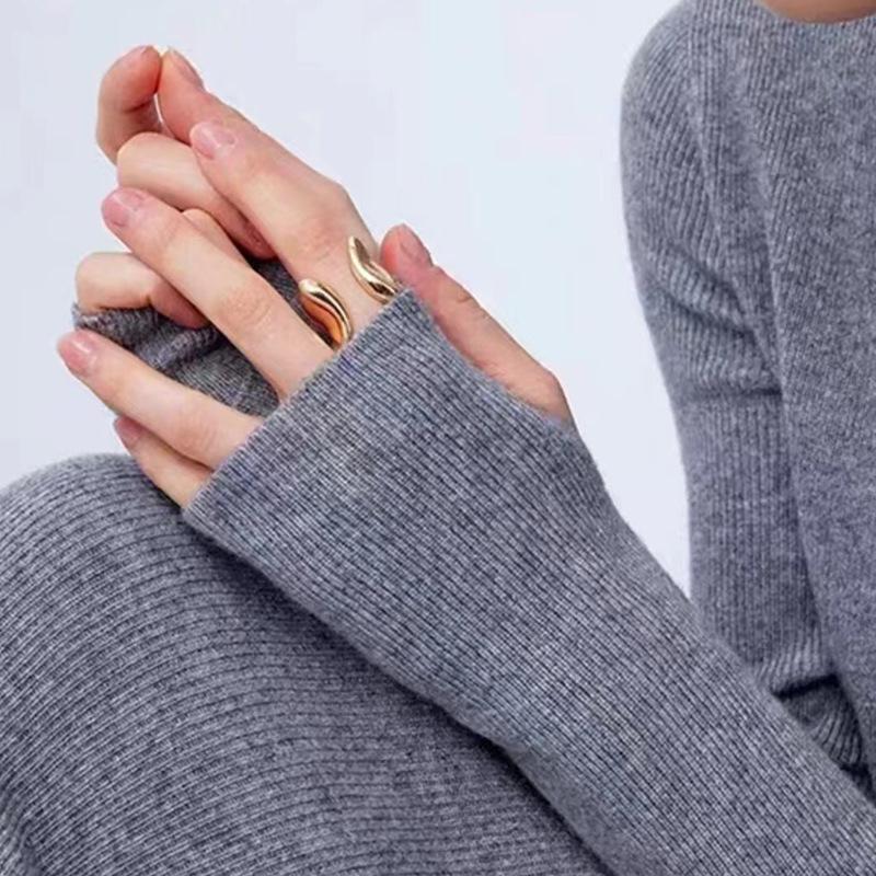 2024 Элегантное Классическое Регулируемое Полированное Открытое Кольцо - Роскошный Дизайн Высокого Класса для Женщин