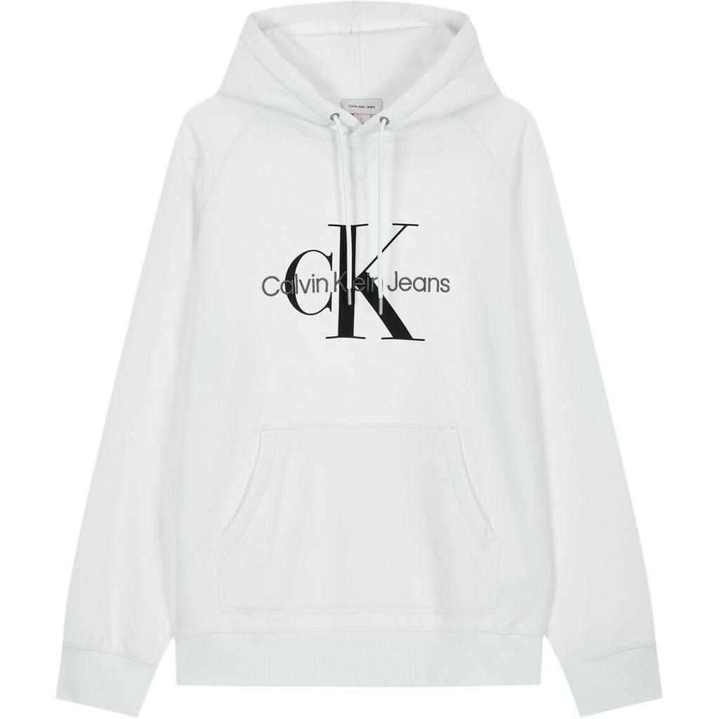 Calvin Klein Удобная свободная толстовка с принтом букв и рукавом реглан, мужская толстовка, ярко-белая J326969-YAF