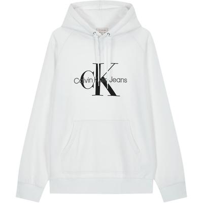 Calvin Klein Удобная свободная толстовка с принтом букв и рукавом реглан, мужская толстовка, ярко-белая J326969-YAF