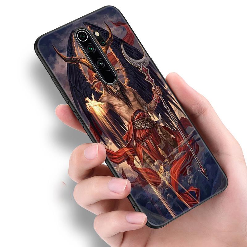 Пентаграмма 666 демонический сатанинский силиконовый чехол для телефона для Xiaomi Redmi Note 11 10 9 8 Pro 11T 10T 10S 9S 8T 9 9A 9C 9T черный чехол