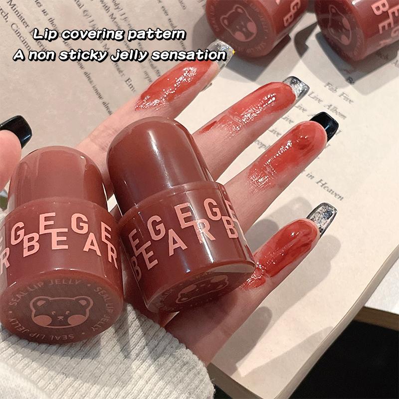 GEGE BEAR Желейная глазурь для губ Стойкий макияж Водостойкая блеск-помада