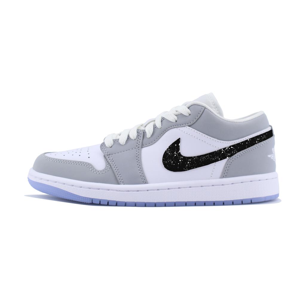 Jordan Air Jordan 1 Cool Black Slip Resistant Abrasion Resistant Slip Resistant Abrasion Resistant Low top DC0774-105(Team448-BOX)