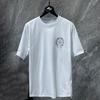 8702 CHROME HEARTS Летняя Новая Высококачественная Хлопковая Круглый Вырез Свободная Большого Размера Мужская и Женская Футболка Футболка для Пары