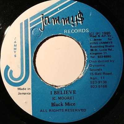 7-дюймовая пластинка BLACK MICE - I Believe NONE Jammy's Records 1995 Ямайка Регги, Ска и Даб Б/У
