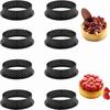 8 Piece Mini Tart Ring Molds Set for Baking Cakes  Muffins  Mousse   Circle Cutting
