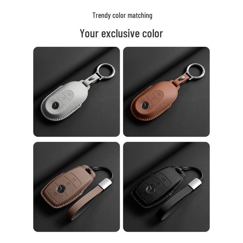 Mercedes-Benz Key Case - Genuine Leather for GLC, GLE, C-Class, E-Class