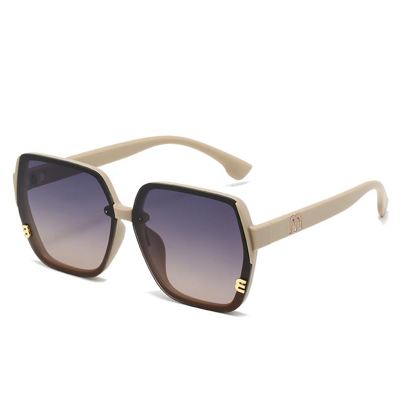 Брендовые Солнцезащитные Очки Женские Квадратные Классические Большая Рама Модные Мужские Прямоугольные Дизайн с Буквами Ретро Солнцезащитные Очки UV400