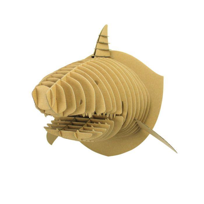 Trophée - Requin - Carton - A assembler - CTOP