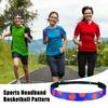 Спортивная повязка на голову для девочек, эластичная повязка на голову с рисунком баскетбола для футбола, бега, спортивные аксессуары