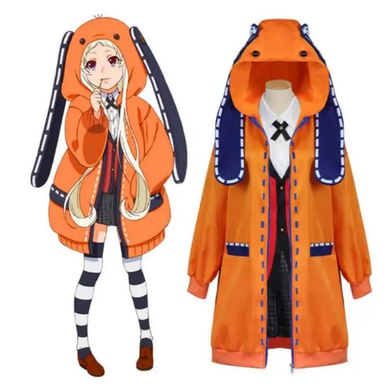 Аниме Kakegurui Косплей Yomotsuki Runa Косплей Костюм Пальто Jk Школьная форма для девочек Толстовка Платье на Хэллоуин Девушка Зимняя милая пижама