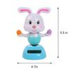 Solar Dancing Figures Car Toy Cute Rabbit Solar Powered Dancing Toys Bobblehead Dashboard Car Interior Accessories Gift For