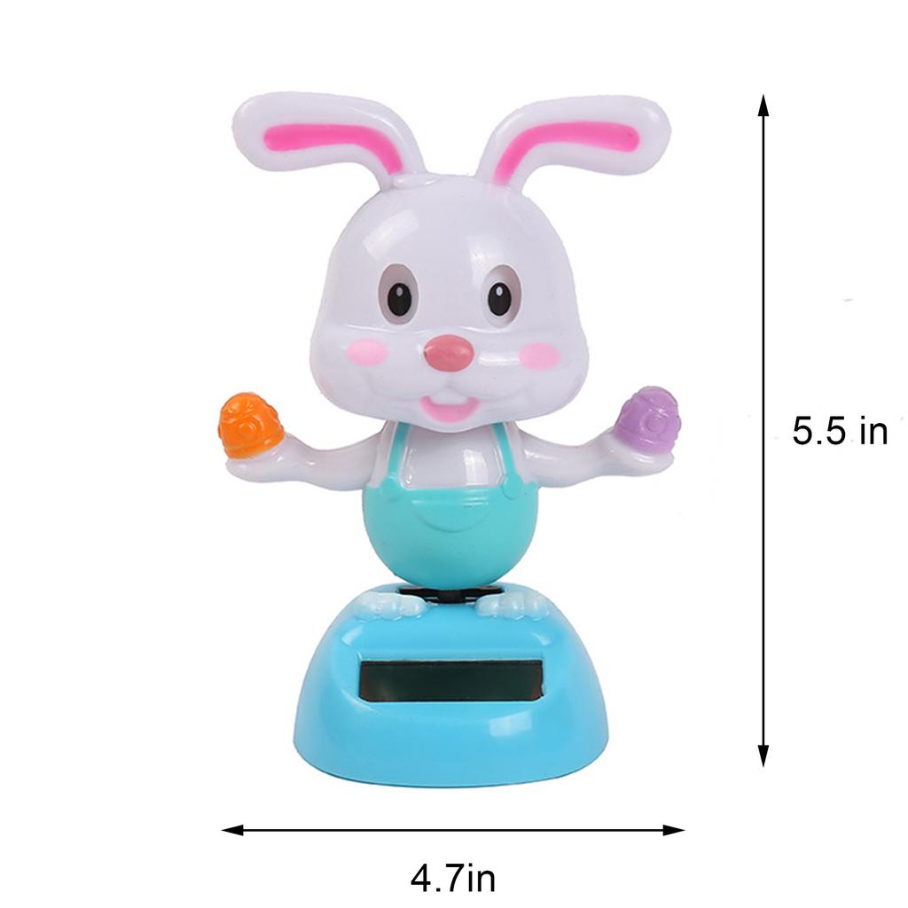 Solar Dancing Figures Car Toy Cute Rabbit Solar Powered Dancing Toys Bobblehead Dashboard Car Interior Accessories Gift For