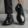 Кожаные мужские туфли на шнуровке оксфорды Дерби Притинг Костюмы Zapatos De Vestir Para Hombre Роскошные офисные деловые мужские туфли
