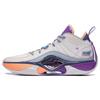 Li Ning Wade Shadow 5 Удобная амортизация Нескользящая Отскок Средняя высота Баскетбольные кроссовки Мужские Белый Песочный Серый ABPT053-6