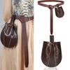 Medieval Waist Guard Leather Side Pack Medieval Leather Belt Waist Bag Potion Bottle Medieval Costume Accessory