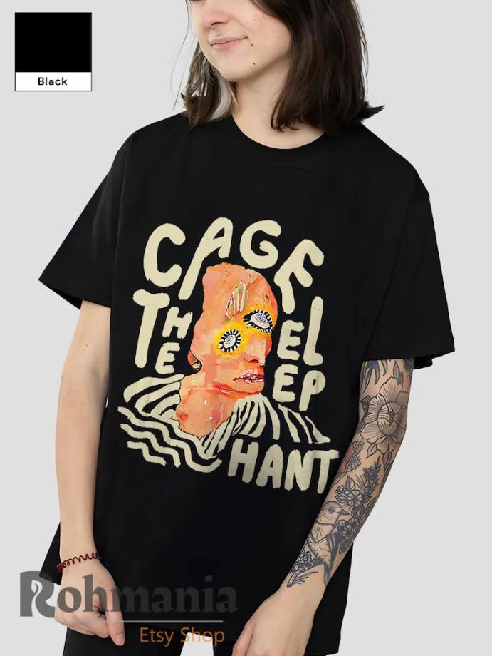 Cage the Elephant Retro 90s Personalized Rock Band Heavy Cotton Unisex T-Shirt Unisex T-Shirt