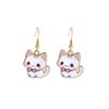 Fun Cartoon Cute Kitten Earrings, Creative Simple Earrings Animal Earrings