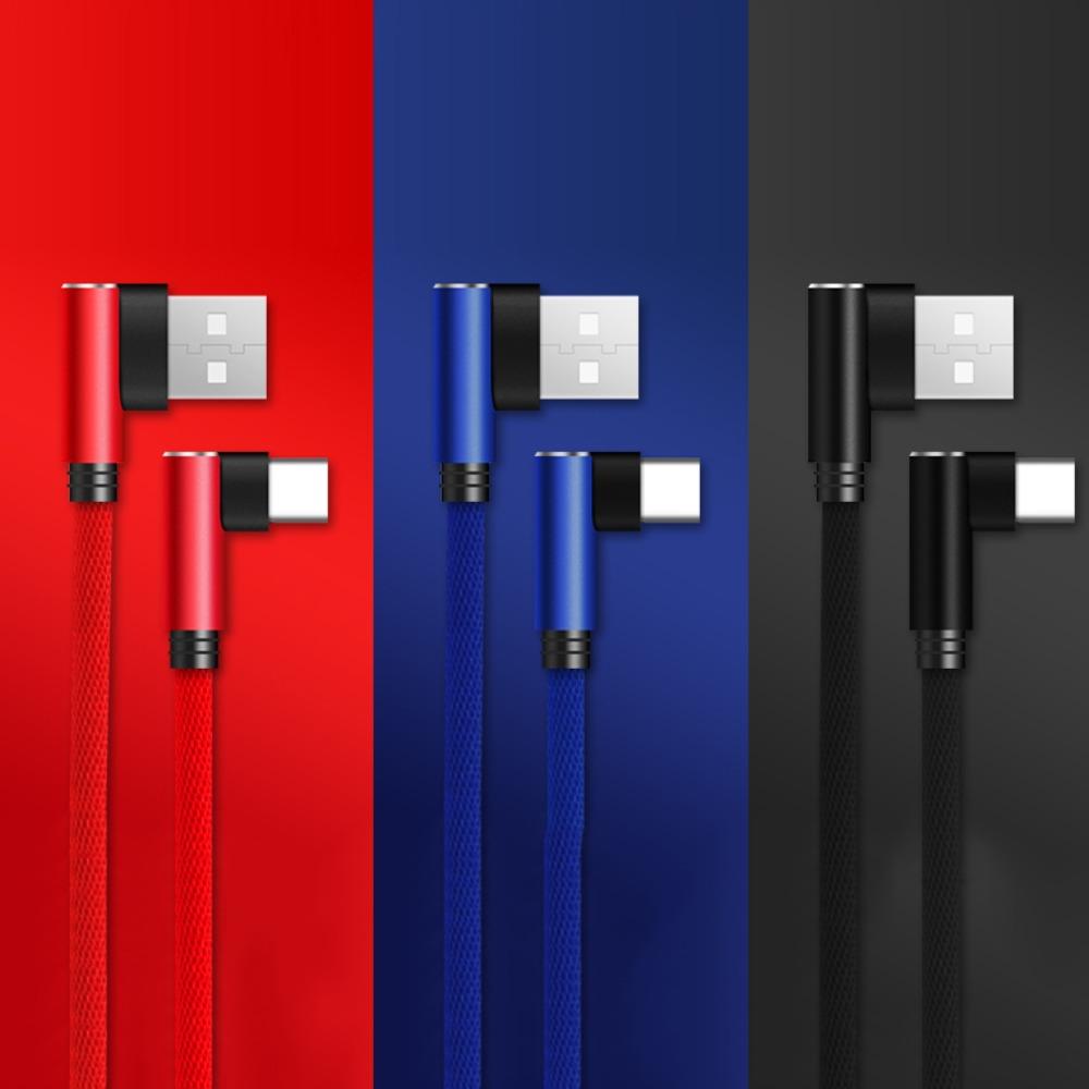 Двойной коленчатый кабель передачи данных типа C USB C USB C зарядный провод Коленный кабель типа C Передача данных