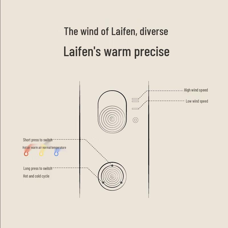 Laifen LF03 High-Speed Hair Dryer CN plug (adapter included)