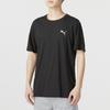 Puma Футболка с круглым вырезом и однотонным логотипом, мужские топы, черный 523685-01