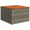 7 Piece Garden Sofa Set with Cushions Gray Poly Rattan