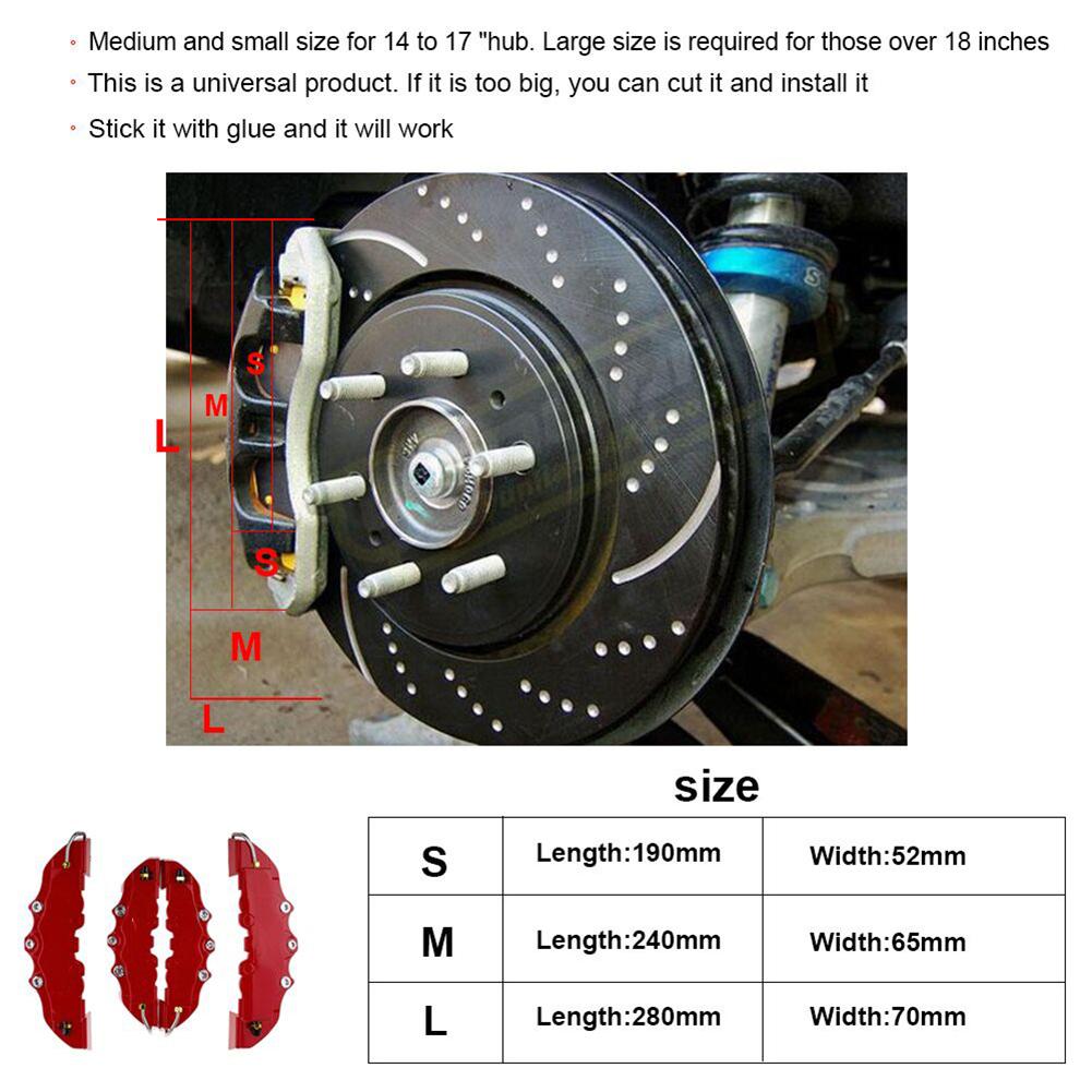 2 шт., универсальная крышка тормозного суппорта, защитная крышка для автомобильного суппорта дискового тормоза, авто Assessoires для 14-18 дюймов, переднее заднее колесо