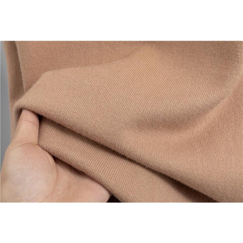 Платье женское вязаное длинное с V-образным вырезом, свободного кроя, большого размера, однотонное