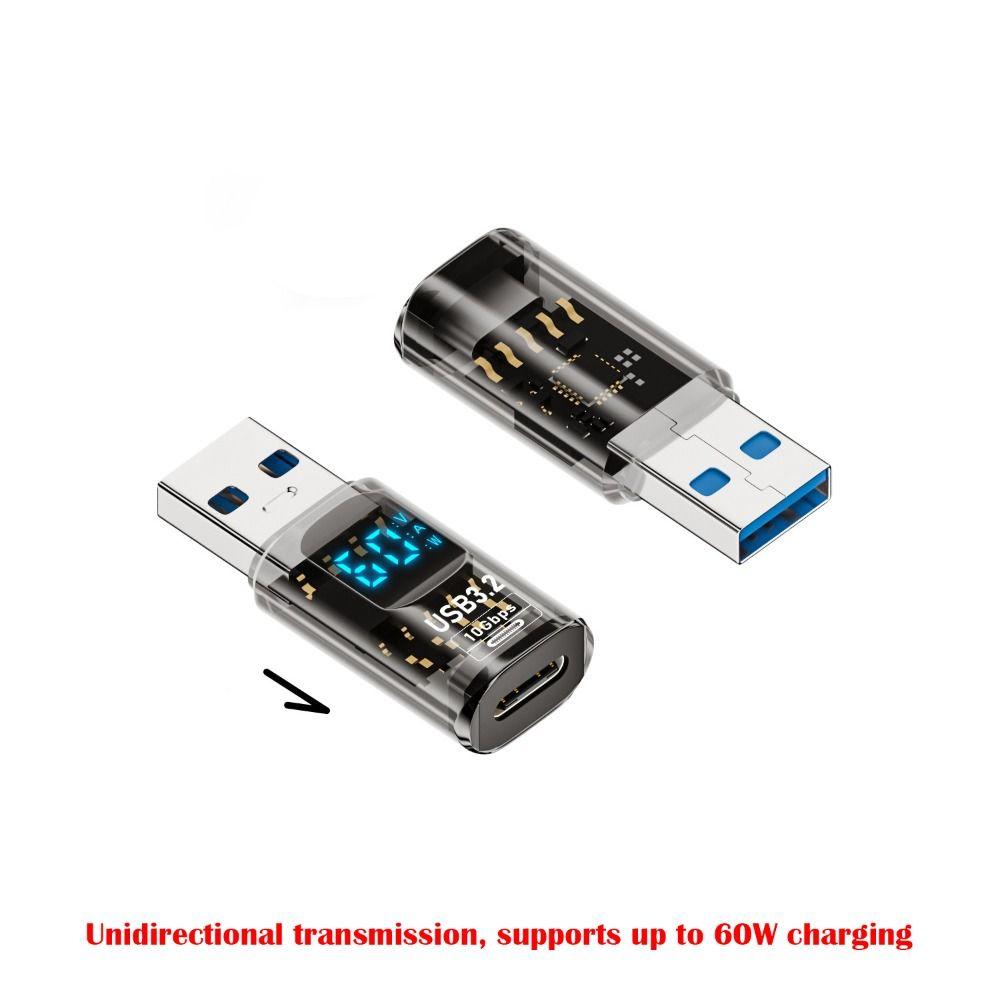 1 PCS 10Gbps USB 3.2 Adapter Digital LED Display USB C Extension Mobile Phone