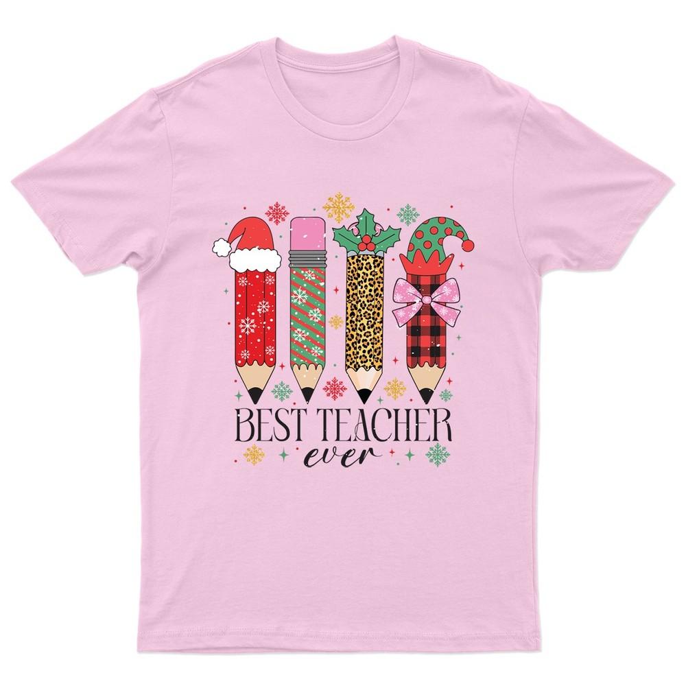 Christmas Teacher Pencils Holiday TShirt Unisex Gift Retro Funny Unisexs